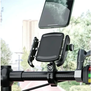 2 In 1 Ayna ve Gidon Bağlantılı Motorsiklet Telefon Tutucu Bisiklet Atv Telefon Tutacağı