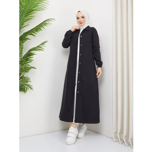 Pamuk Butik Kadın Denim Düğme Kapamalı Tesettür Kot Kap