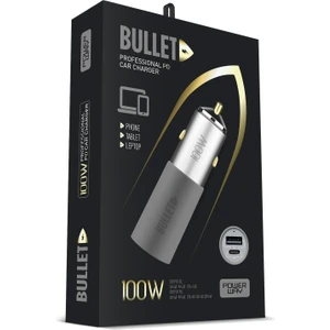 100W Araç Çakmaklık Şarj Cihazı Type-C ve USB Çıkışlı Profesyonel Turbo Hızlı Şarj