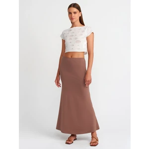 80362 Yüksek Bel Maxi Etek-S.kahve