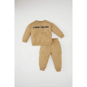Erkek Bebek 2'li Takım Baskılı Sweatshirt Beli Lastikli Eşofman Altı D2936A524WN