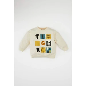 Erkek Bebek Bisiklet Yaka Baskılı Sweatshirt D2934A524WN