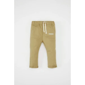 Erkek Bebek Duble Düz Paça Cepli Bağcıklı Beli Lastikli Gabardin Pantolon D3358A524WN