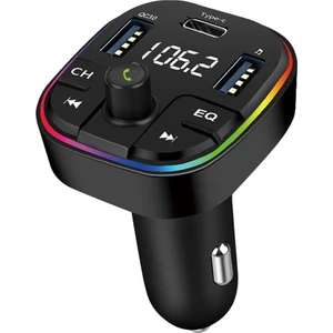 Deppo Trend Bluetooth Araç Kiti Araç Fm Transmitter USB Type-C Sd Kart Mp3 Flash Için Uygun Pd Çakmaklık Girişli