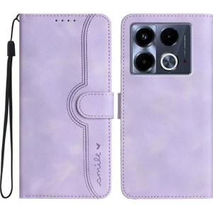 PLZ Shop Infinix Note 40 4g Için Kalp Desenli Deri Kılıf (Yurt Dışından)