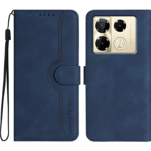 PLZ Shop Infinix Note 40 Pro 4g / 5g Için Kalp Desenli Deri Kılıf (Yurt Dışından)