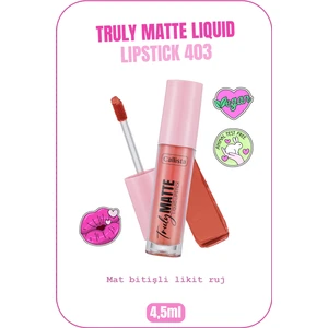 Callista Beauty Truly Matte Liquid Lipstick Mat Likit Ruj 403 Rose Harmony - Nude