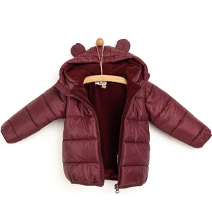 Basic Kapüşonlu Kulaklı Mont Kız Bebek