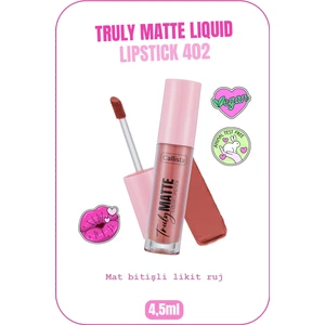 Callista Beauty Truly Matte Liquid Lipstick Mat Likit Ruj 402 Mauve Over - Nude