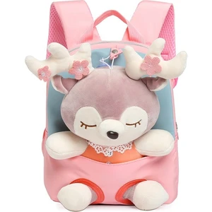 Just Casual Karikatür Peluş Geyik Küçük Çocuk Sırt Çantası - Pembe (Yurt Dışından)