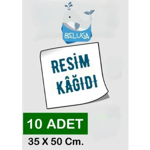 Beluga Kaliteli Resim Kağıdı Resim Kartonu 35 x 50 cm 120 gr 10'lu Paket