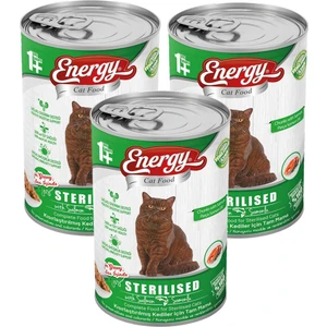 Somonlu Kısırlaştırılmış Yaş Konserve Kedi Maması 400 gr 3 Adet