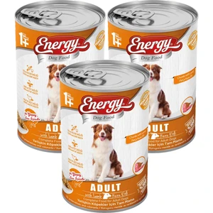 Kuzu Etli Yetişkin Yaş Konserve Köpek Maması 400 gr 3 Adet