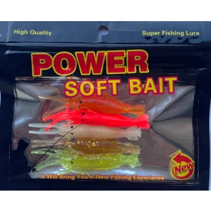 Silikon Karides  6 cm 5'li Paket  Karışık Renkli