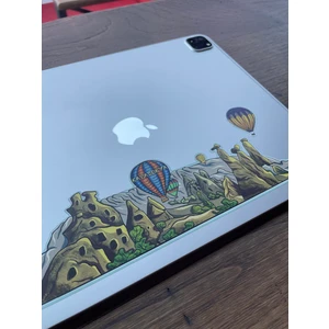 Kapadokya Tasarımlı Sticker - Termos, Laptop, Tablet, Cep Telefonu, Defter Doğa Temalı Hediyelik Sticker
