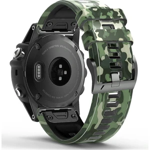 Garmin Fenix 6x -6xpro-Plus 26MM (26MM) Kamuflaj Baskılı Silikon Saat Kordonu