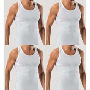 Maruf Shop 4 Adet Erkek Slim Fit Dar Kalıp Likralı Penye Sporcu Atleti(Rambo Atleti)