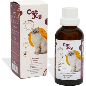 Catjoy Kediler Için Plus B Damla 50ML - Tüy Dökümünü Azaltan Tüy Sağlığını Destekleyen Damla