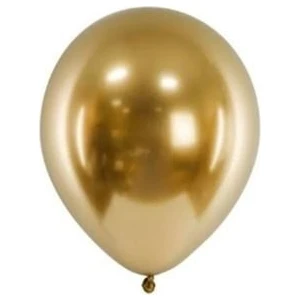 Ata Parti Dünyası ^^ 5 Inç * Gold * Renk 10 Lu Küçük Boy Krom-Mirror-Aynalı Parti Seti Doğum Günü Balonu