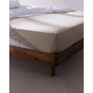 Madame Coco Manon Tek Kişilik %100 Pamuk Ranforce Lastikli Çarşaf - Koyu Bej