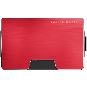 Louise Motto - Cardx - Detroit - Yeni Nesil Minimalist Cüzdan & Kartlık - Rfid, Çıkarılabilir Klips Unisex(Kırmızı)