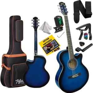 XC-200BL Kaliteli Akustik Gitar Seti 40 İnç 4/4 Yetişkin Full Set