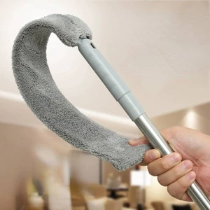 Mikrofiber Başlıklı Girintili Yüzeyler Için Dip Köşe Raf Toz Alma ve Temizleme Mopu