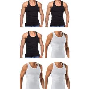 Maruf Shop 6 Adet Erkek Slim Fit Dar Kalıp Likralı Penye Sporcu Atleti(Rambo Atleti)
