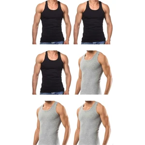 Maruf Shop 6 Adet Erkek Slim Fit Dar Kalıp Likralı Penye Sporcu Atleti(Rambo Atleti)