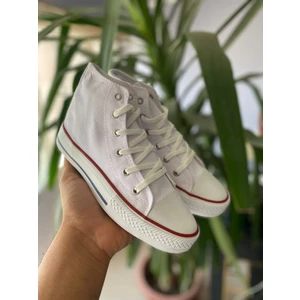 Star You Store Beyaz Uzun Keten Sneaker Cnv Spor Ayakkabı Günlük Snekaer