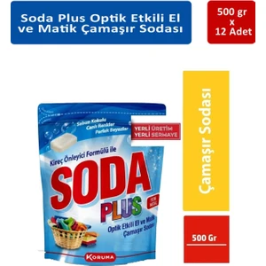 Soda Plus Etklili Çamaşır Sodası 500 gr x 12 Adet