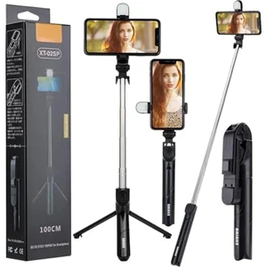 The Wlue Ultra Thin 3in1 Bluetooth Kumandalı Ayaklı LED Selfie Çubuğu 100 cm Kompakt Tasarım