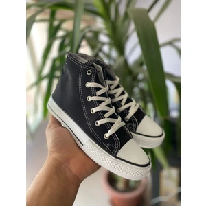 Star You Store Siyah Uzun Keten Bilekli Spor Ayakkabı Günlük Sneaker