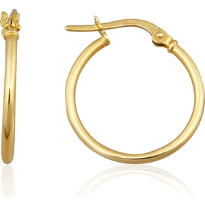 Altın Kesesi 14 Ayar Altın Bombeli Halka Küpe 1.9 Cm