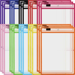 30 Paket Kuru Silme Cepleri Pvc Şeffaf Dikişli Kuru Silme Dosya Çantası Yeniden Kullanılabilir Kuru Silme Çantası (Yurt Dışından)