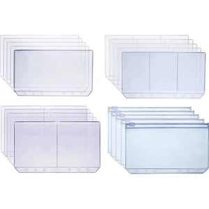 Farklı Bölmeli A6 Boyutu Bağlayıcı Cepler, Bağlayıcı Klasörler Belgeler Kartlar Için Su Geçirmez 6 Delikli Gevşek Yaprak Çantalar (Yurt Dışından)