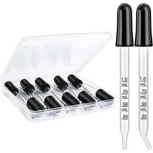 10 Paket Cam Damlalık - Kavisli ve Düz Uçlar, El Sanatları, Ölçme ve Damlalıklar Için 1 ml Pipet Damlalıkları (Yurt Dışından)