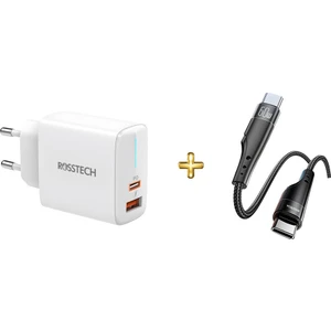 20W Pd Yeni Nesil Şarj Adaptörü + 60W Type-C To Type-C Süper Hızlı Şarj Kablosu Seti