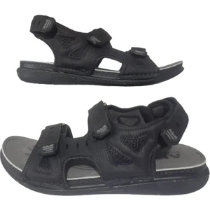 Alc Eren Siyah Rahat Taban Ayarlanabilir Cırtlı Erkek Sandalet 789-14