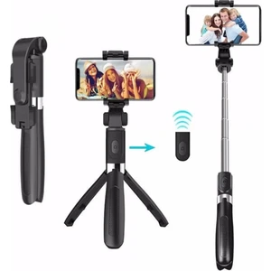 The Wlue Ultra Thin 3in1 Bluetooth Kumandalı Ayaklı Selfie Çubuğu 70 cm Kompakt Tasarım