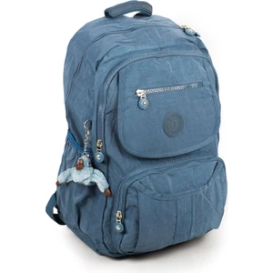 571 Krinkıl / Klinkır Su Geçirmez Hafif Çok Gözlü Spor, Seyahat, Okul, Laptop Sırt Çantası Mavi 9-2E