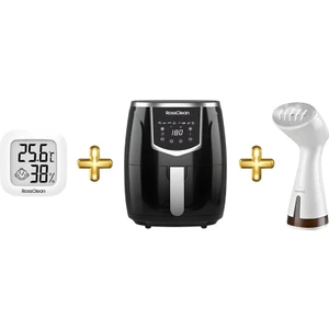Cook Fresh Fritöz + Elite Pro Dikey Ütü + Termometre 3 Lü Set