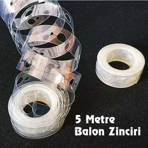 Ata Parti Dünyası ^^ Balon Şeridi * 5 * Metre - Parti Seti Balon Zinciri