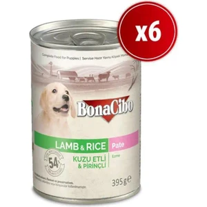 Bonacibo Ezme Kuzu Etli Pirinçli Yaş Yavru Köpek Maması 400 gr x 6 Adet