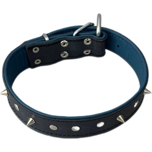 LN Leather El Yapımı Gerçek Deri Orta Irk Yumuşak Dokulu 3,5 x 60 cm Ebatlarında Metal Süslü Köpek Tasması