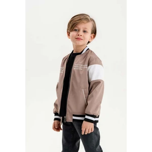 Gold Class Kidswear Çift Cepli Fermuarlı Kolej Su Geçirmez Erkek Çocuk Ceket