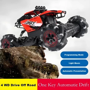 2.4ghz Uzaktan Kumandalı Şarjlı 1:16 Ölçek Akrobat Arazi Aracı - 360° Dönen Akrobat Off-Road Araba - Kumandalı Akrobat Off-Road Stunt Araba