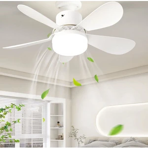 E27 Duy Uyumlu 30W Led Aydınlatmalı 5 Pervaneli Tavan Vantilatörü – Pratik ve Şık Serinletici