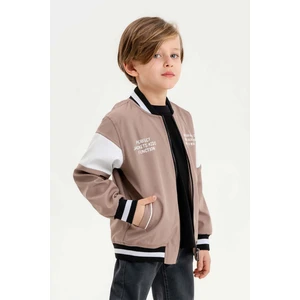 Gold Class Kidswear Çift Cepli Fermuarlı Kolej Su Geçirmez Erkek Çocuk Ceket