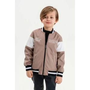 Gold Class Kidswear Çift Cepli Fermuarlı Kolej Su Geçirmez Erkek Çocuk Ceket